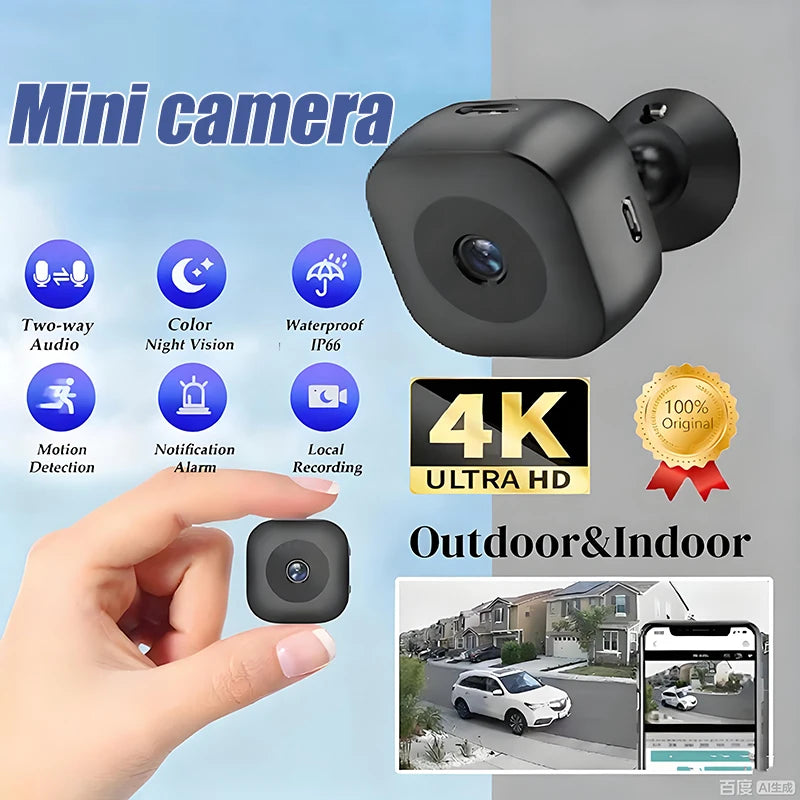 Mini 4K WiFi Security Camera – Remote Monitoring (2025)