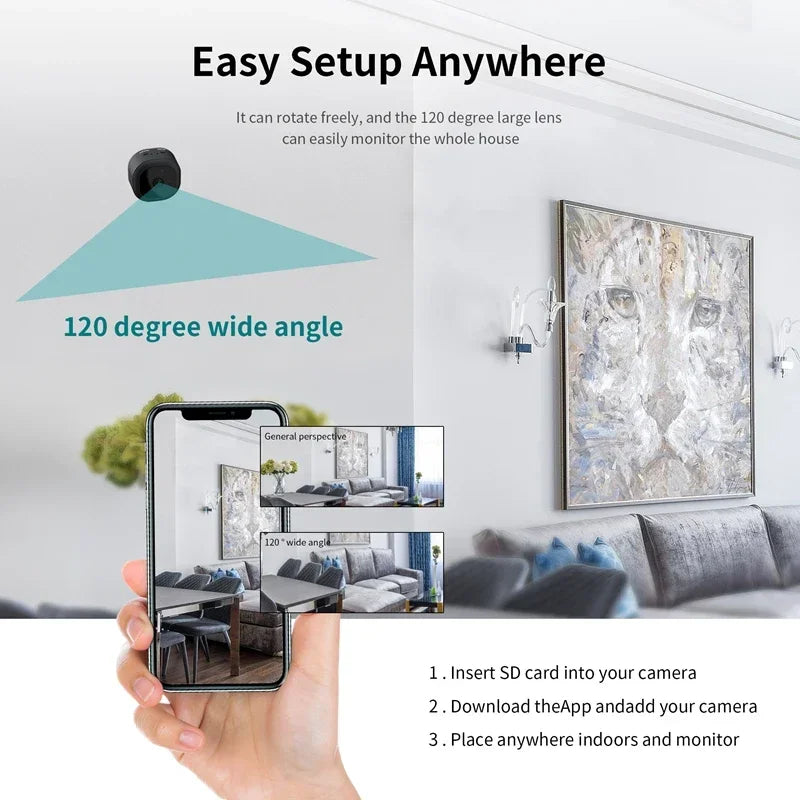 Mini 4K WiFi Security Camera – Remote Monitoring (2025)