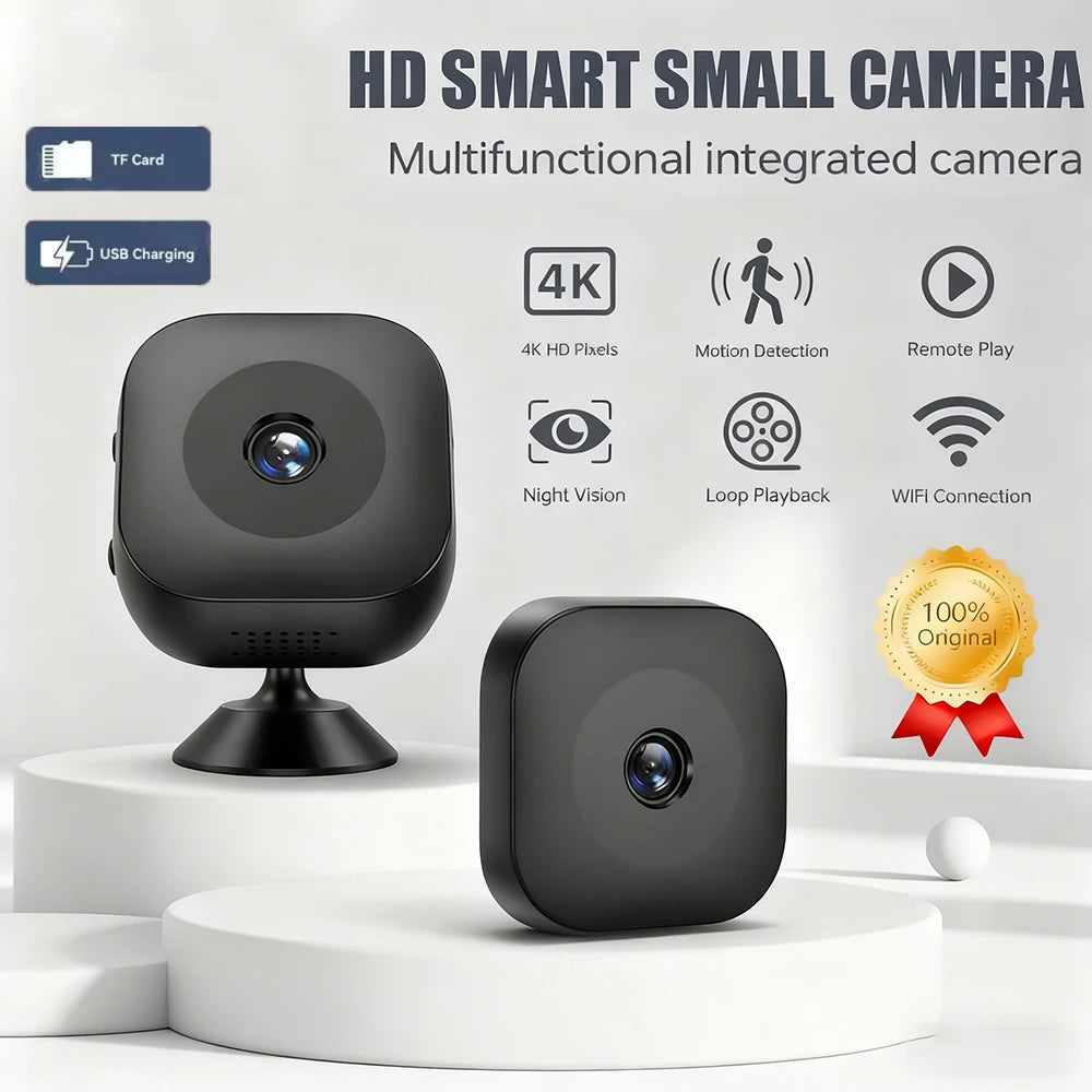 Mini 4K WiFi Security Camera – Remote Monitoring (2025)