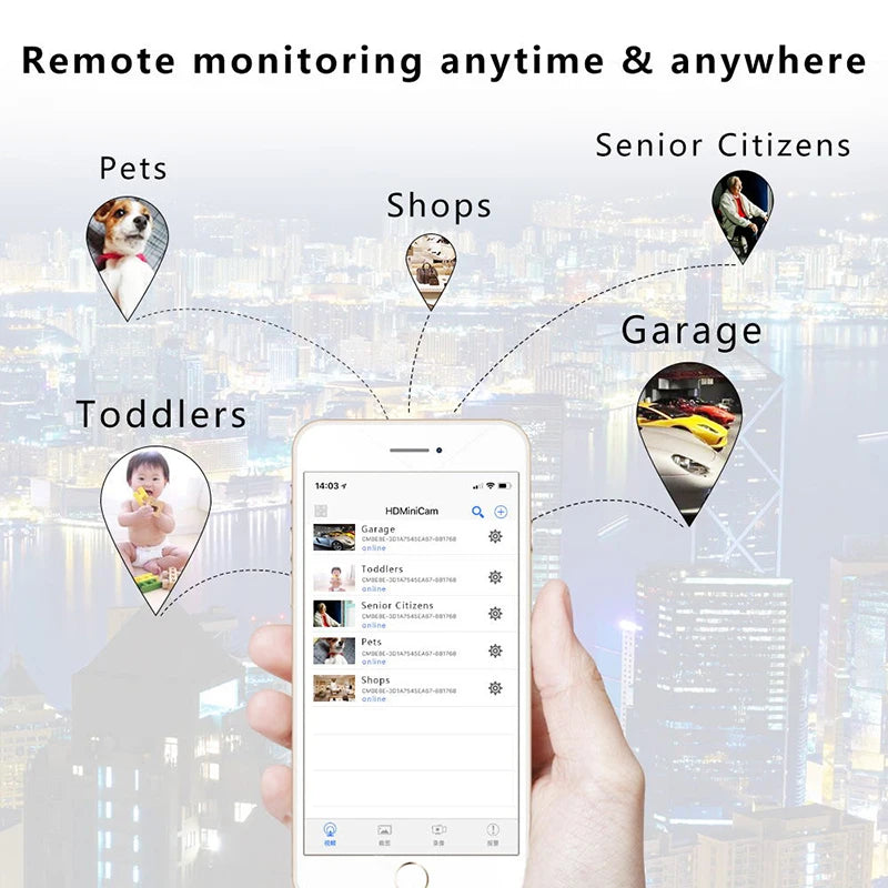 1080P HD Mini Camera XD Wireless WiFi Wire Camera Smart Home Security indoor Anti-theft IP Camera Video Voice APP Real-time Cam