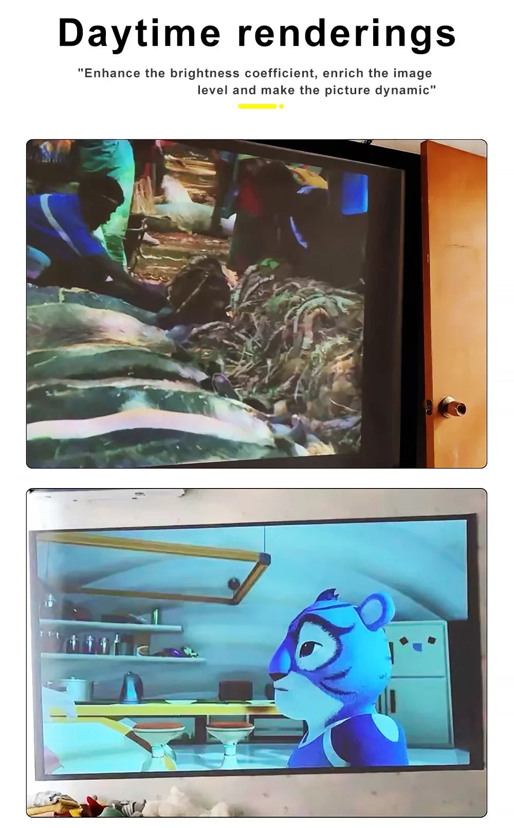 4K Anti-Light Portable Projector Screen (16:9) – Foldable Metal Frame