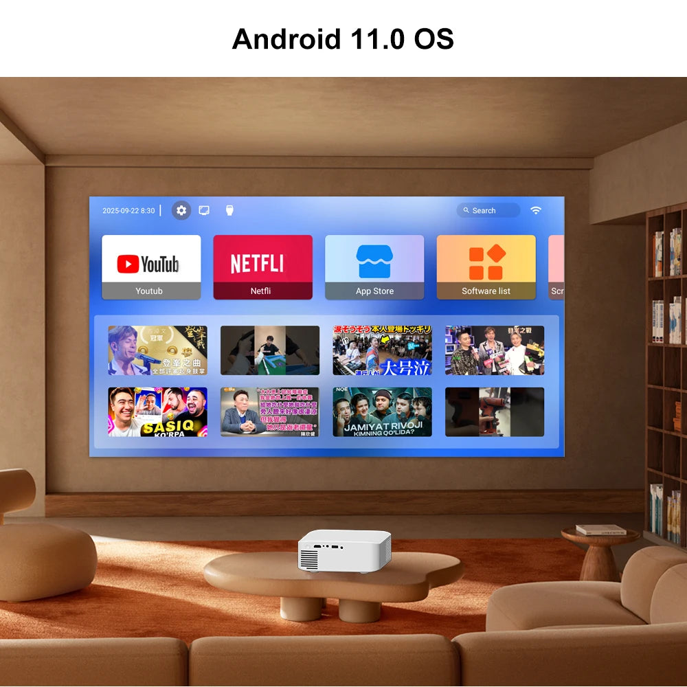 Touyinger L9W 4K Mini Projector (Android) | Full HD Home Theater + Bluetooth