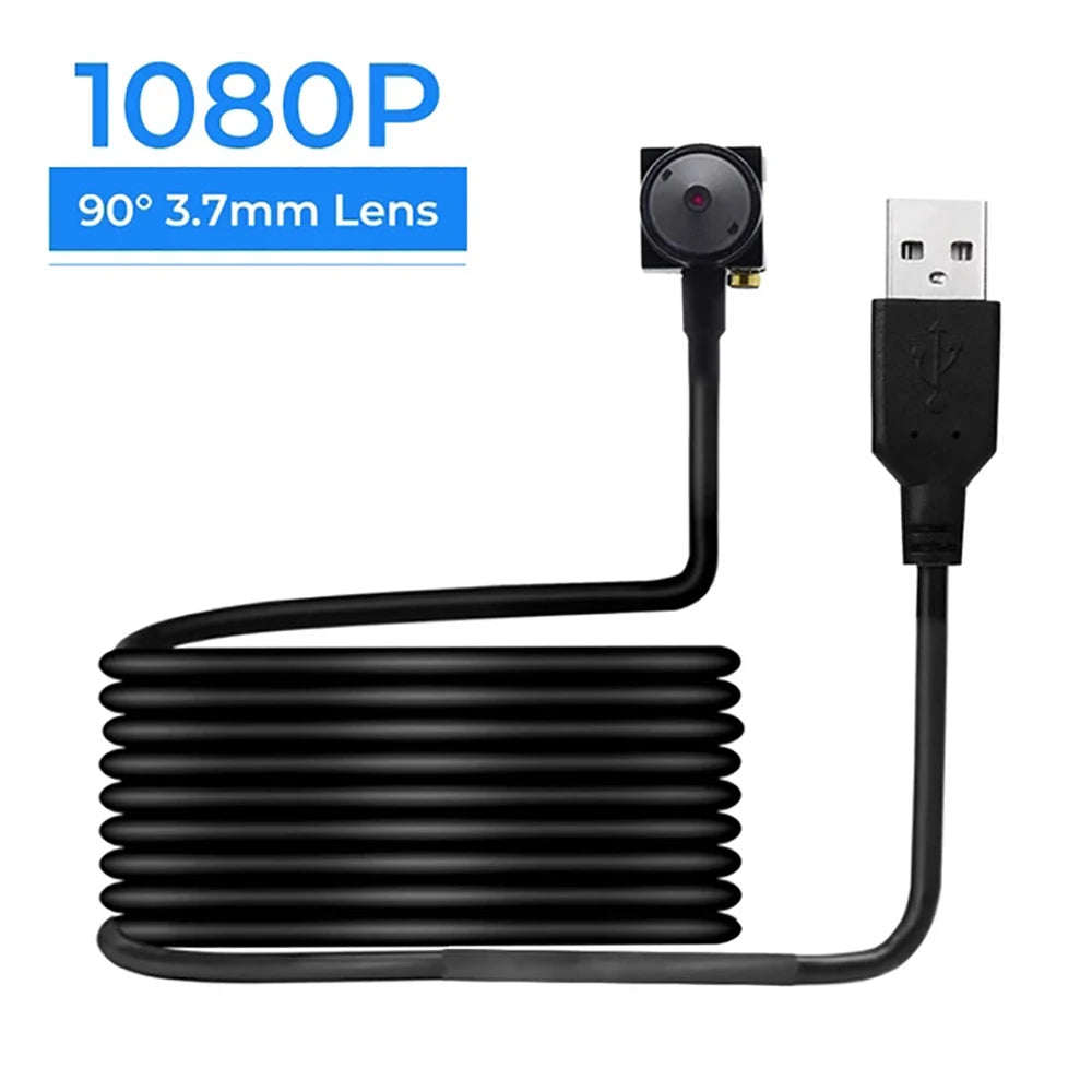 Full HD Mini 2MP USB Webcam with Interchangeable Lenses (2.8/3.7mm) | 1080P Full HD for PC, Conferencing & Security Monitoring