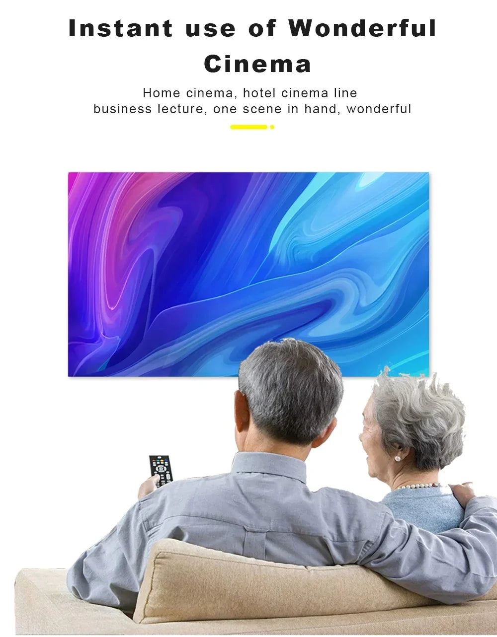 4K Anti-Light Portable Projector Screen (16:9) – Foldable Metal Frame