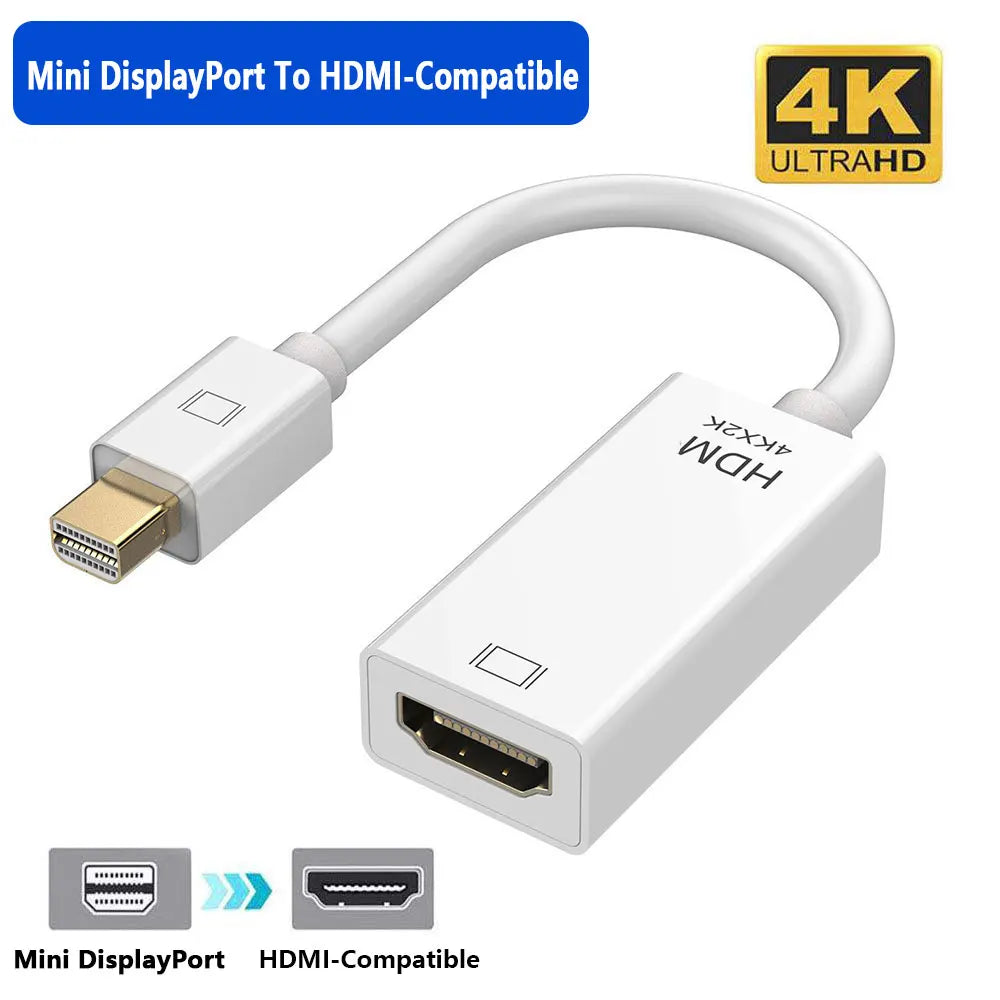 Mini DP Thunderbolt to HDMI-compatible Adapter Connecto Converter 4K 2K 1080P For MacBook surface laptop TV monitor projector