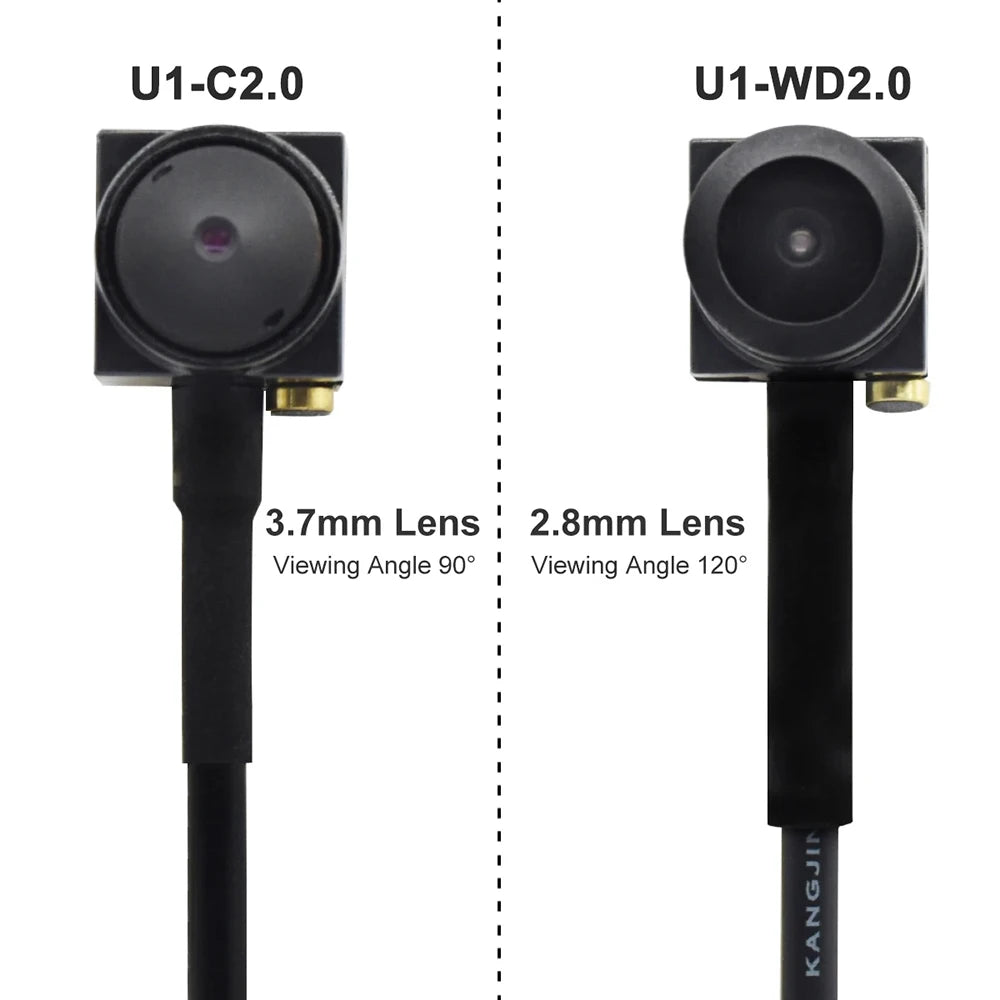 Full HD Mini 2MP USB Webcam with Interchangeable Lenses (2.8/3.7mm) | 1080P Full HD for PC, Conferencing & Security Monitoring