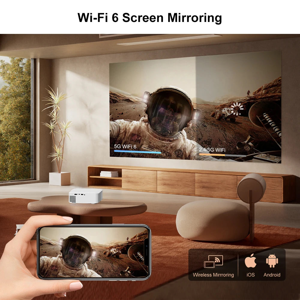 Touyinger L9W 4K Mini Projector (Android) | Full HD Home Theater + Bluetooth
