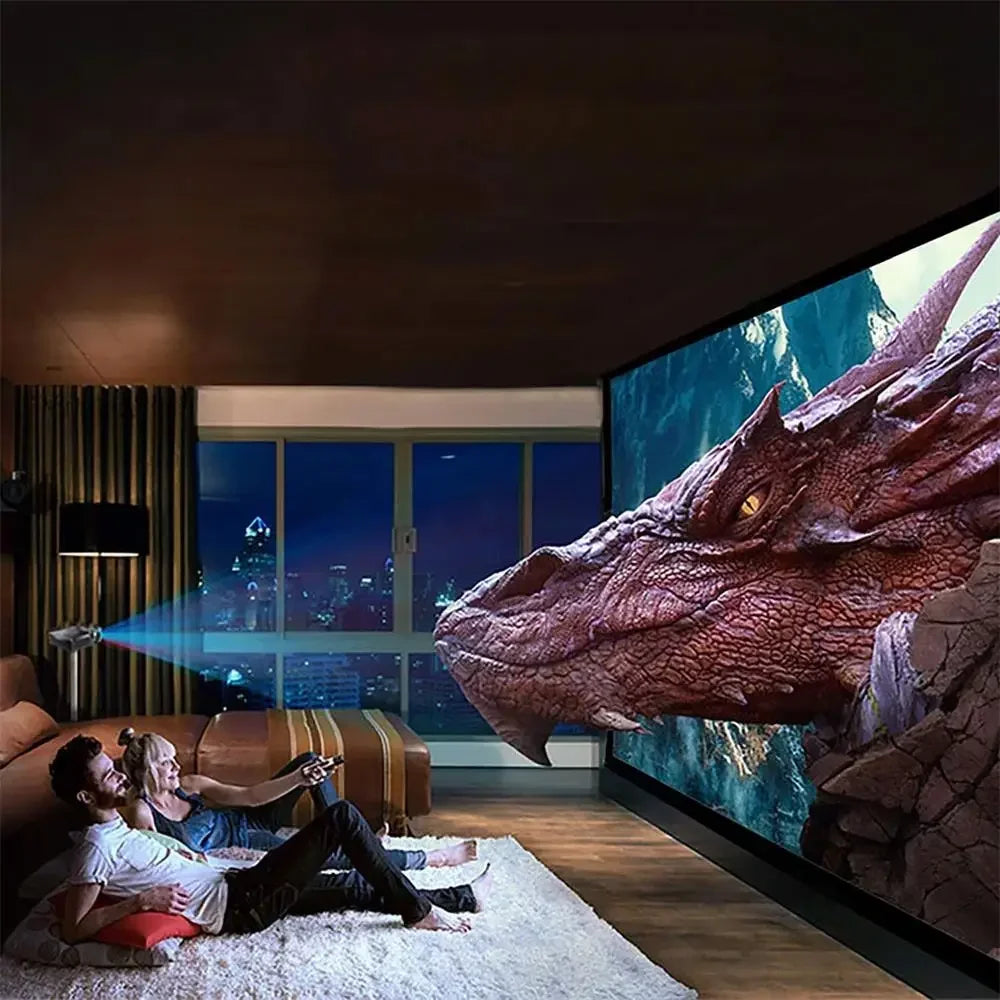 4K Anti-Light Portable Projector Screen (16:9) – Foldable Metal Frame