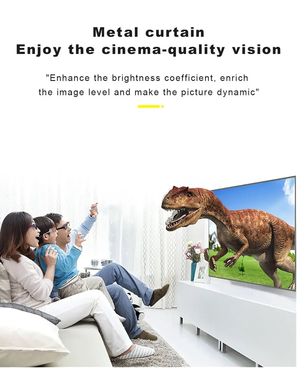 4K Anti-Light Portable Projector Screen (16:9) – Foldable Metal Frame