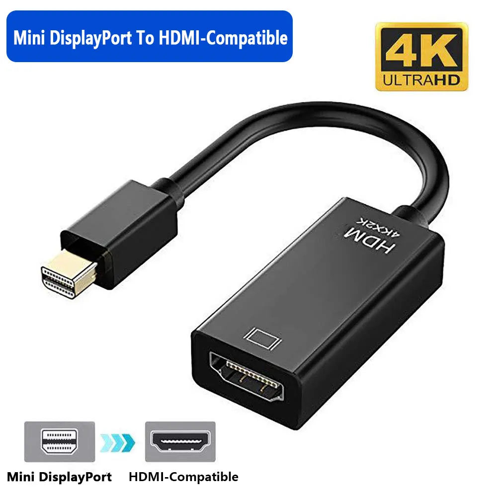 Mini DP Thunderbolt to HDMI-compatible Adapter Connecto Converter 4K 2K 1080P For MacBook surface laptop TV monitor projector