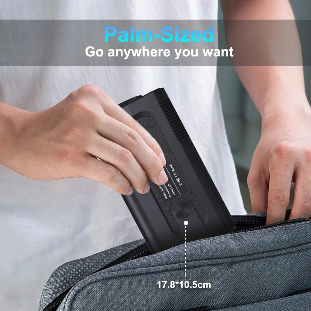 HY320 Android Projector (4K Support) – 300 ANSI – 180° Rotatable Portable