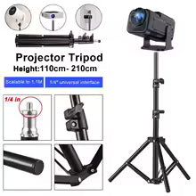 PocketCinema Adjustable Projector Tripod Stand – 360° Swivel