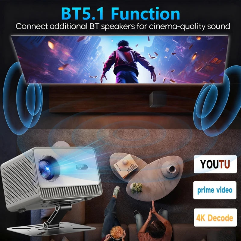 30000 Lumens 4K UHD Projector Laser Focus Android 12 WiFi 1080P Full HD Home Theater Movie Projector For Netflix M10 PLUS