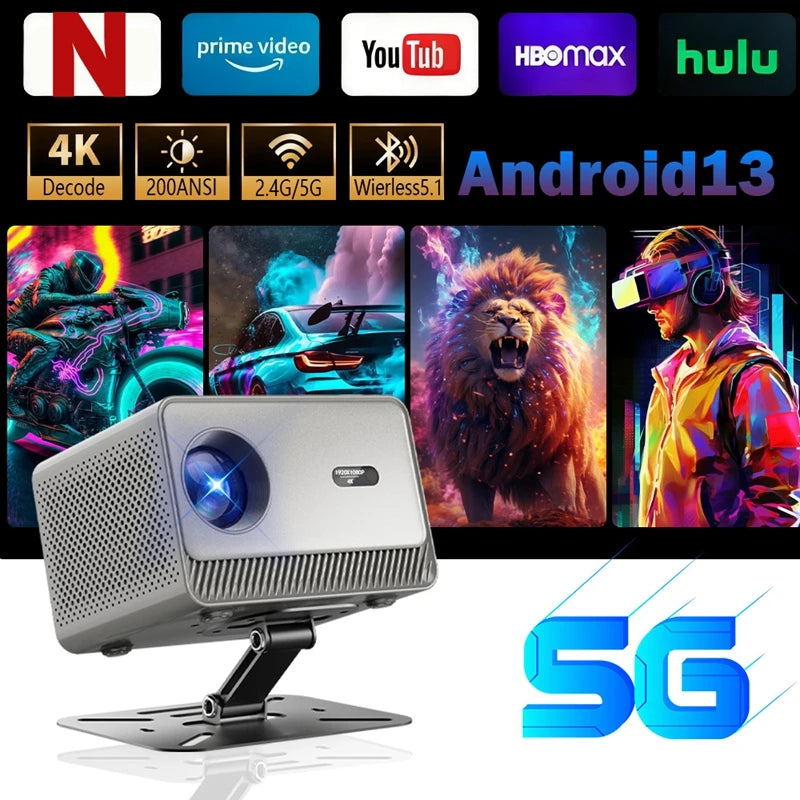 30000 Lumens 4K UHD Projector Laser Focus Android 12 WiFi 1080P Full HD Home Theater Movie Projector For Netflix M10 PLUS